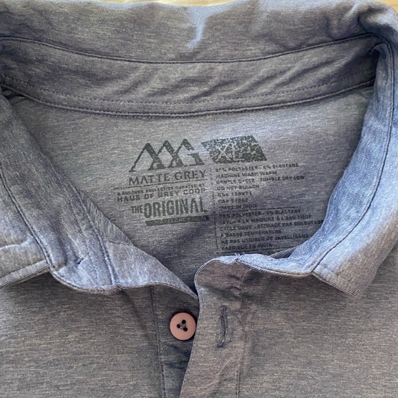 Matte Grey golf shirt - Picture 2 of 2